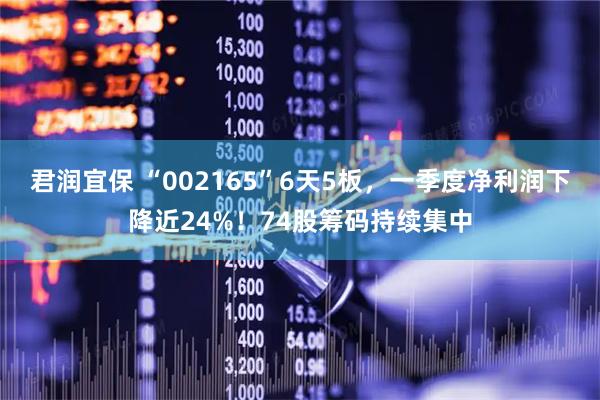 君润宜保 “002165”6天5板，一季度净利润下降近24%！74股筹码持续集中