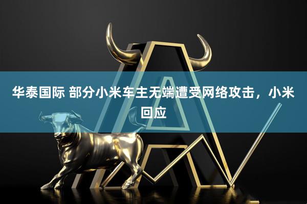 华泰国际 部分小米车主无端遭受网络攻击，小米回应
