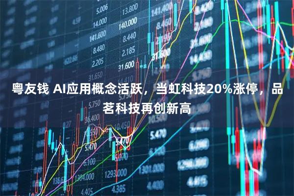 粤友钱 AI应用概念活跃，当虹科技20%涨停，品茗科技再创新高